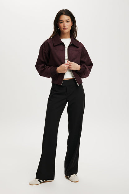 Sophie Faux Suede Bomber