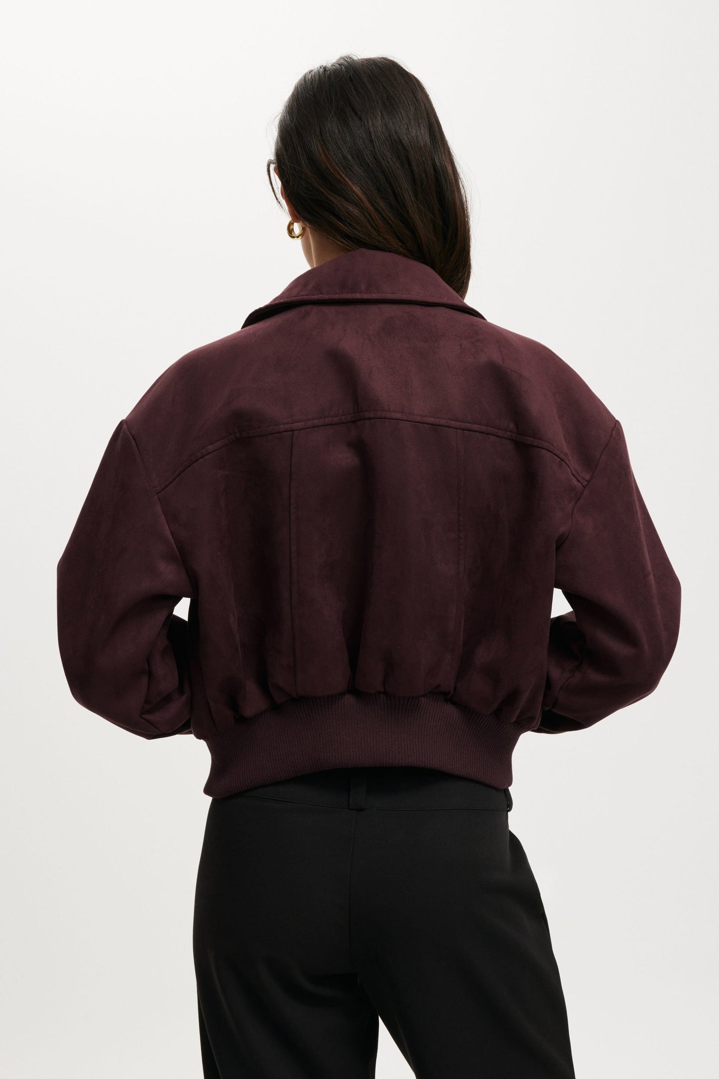 Sophie Faux Suede Bomber