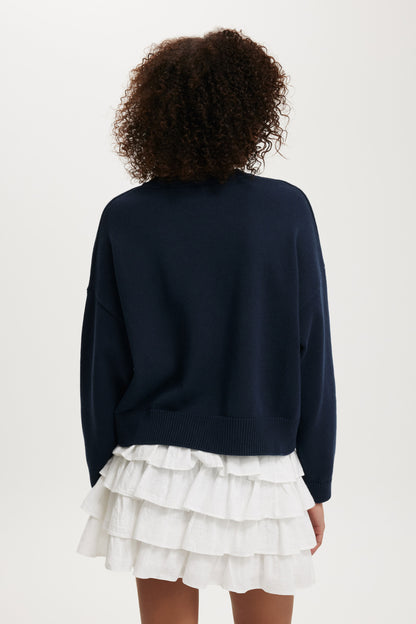 Cotton Crew Neck Sweater