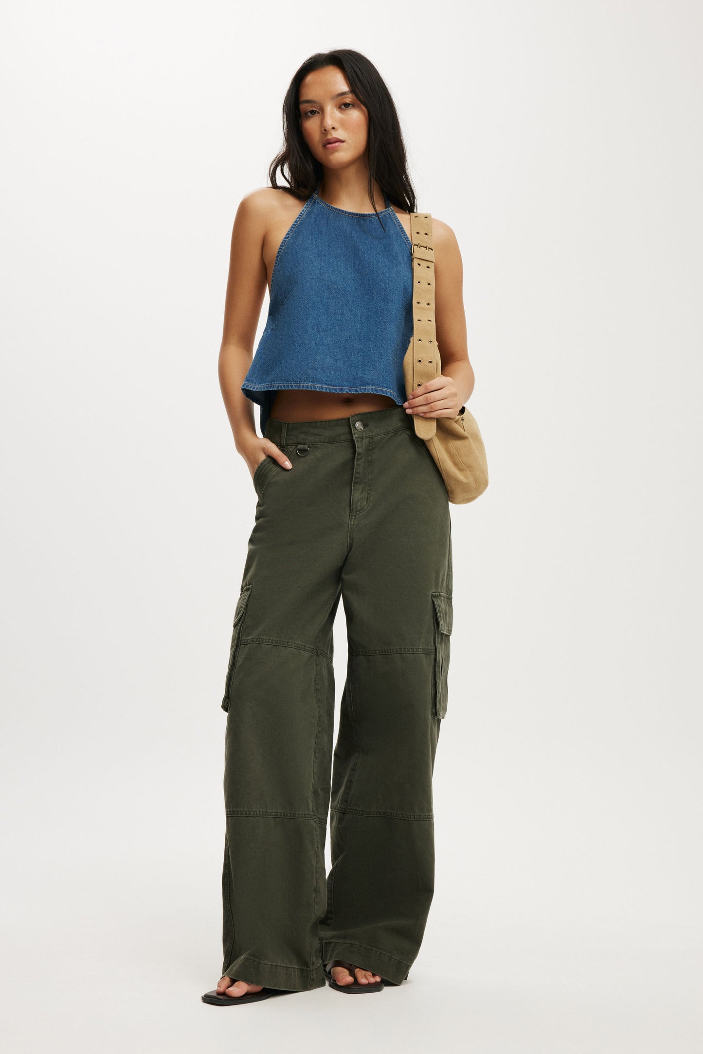 Ali Denim Halter Top