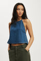 Ali Denim Halter Top