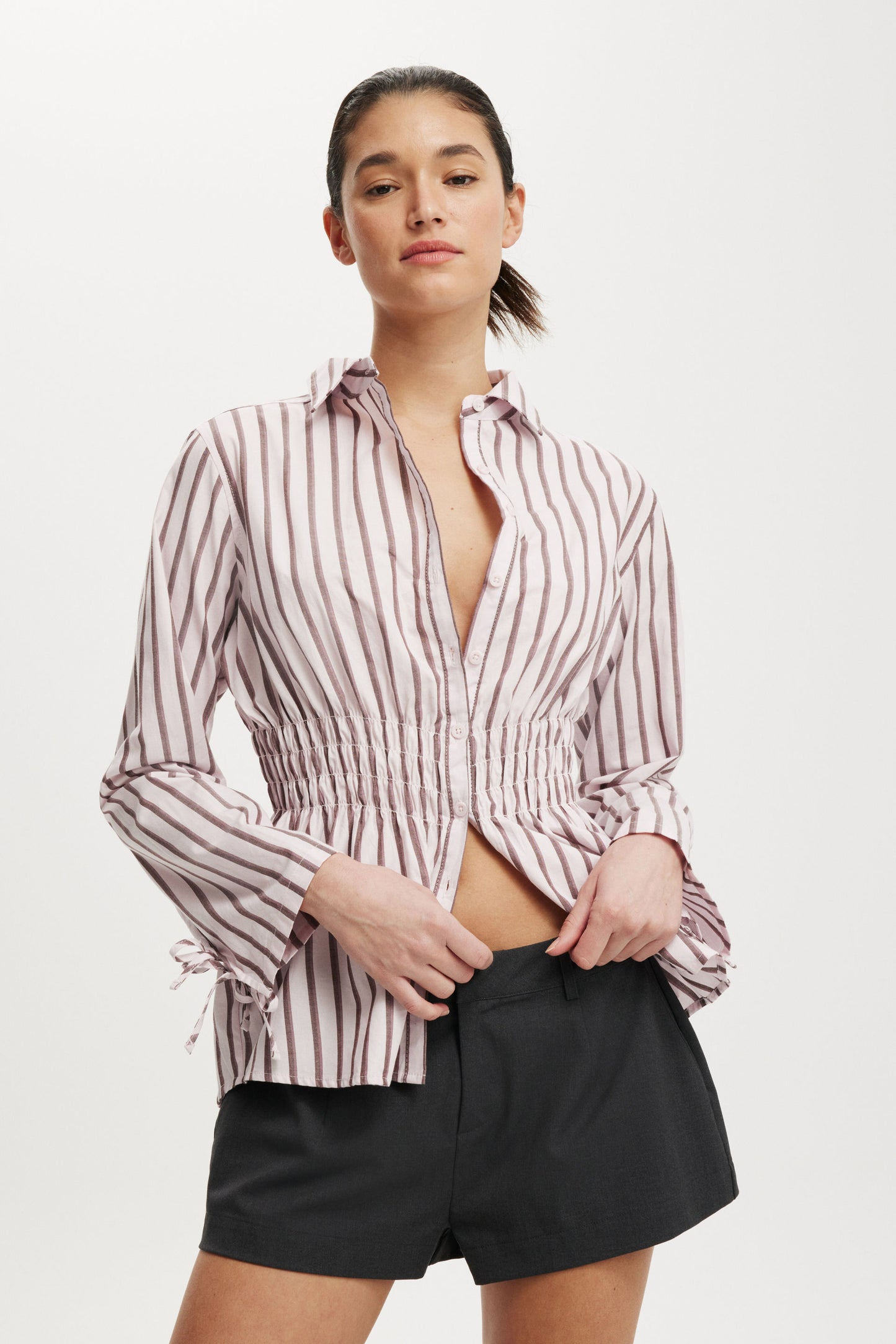 Gathered Long Sleeve Shirt