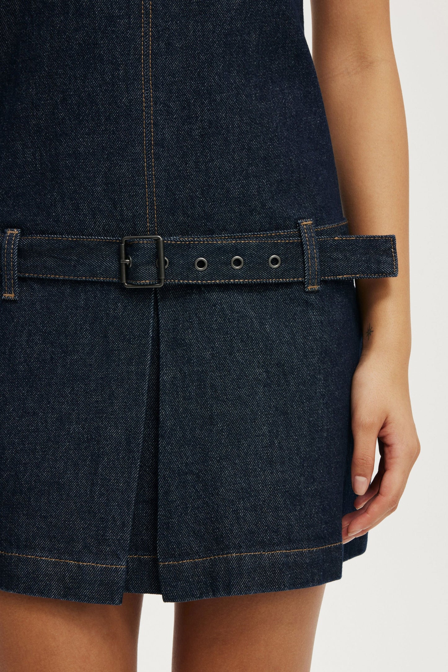 Luisa Belted Denim Mini Dress