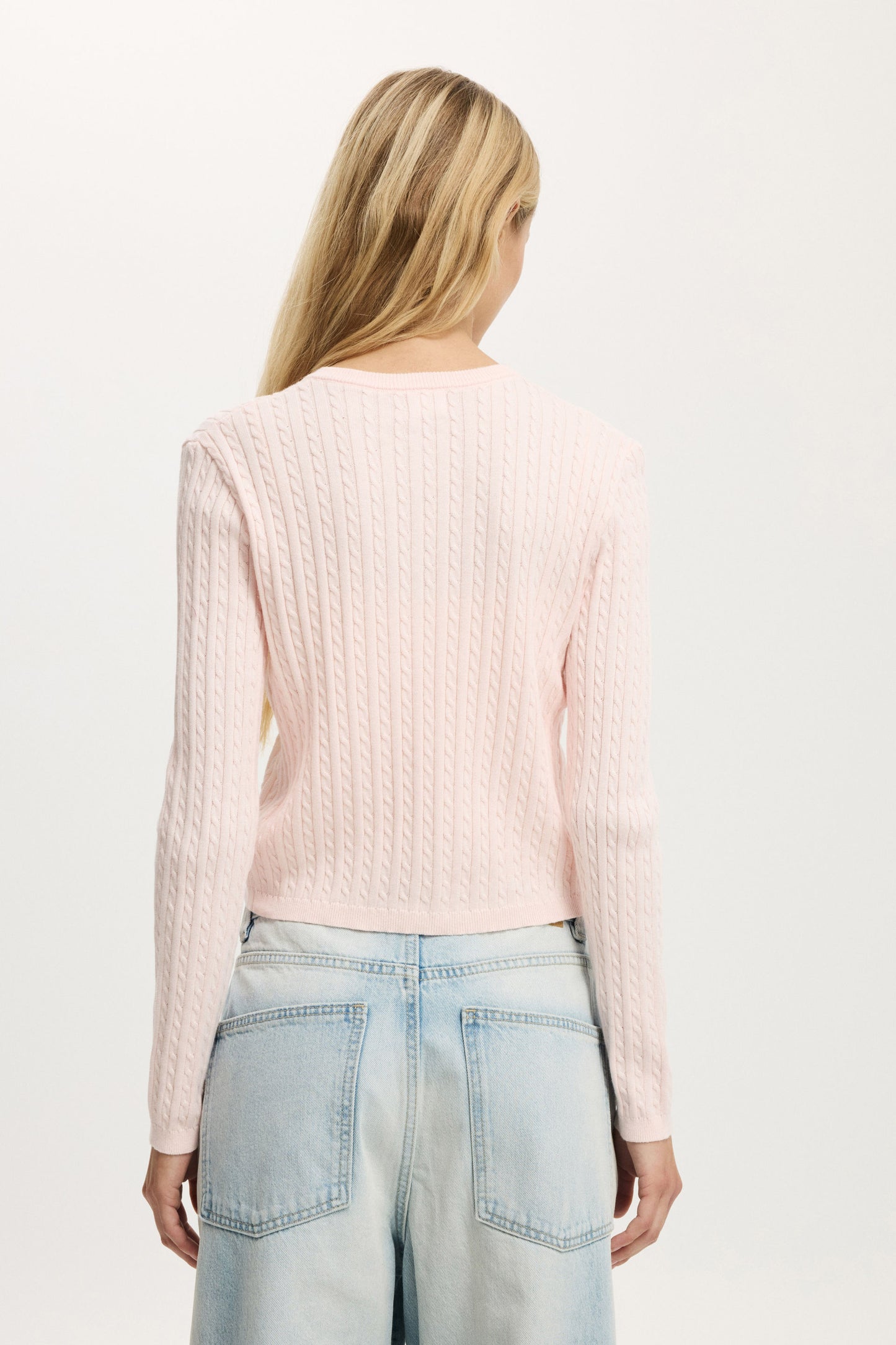Cotton Crew Neck Cardigan