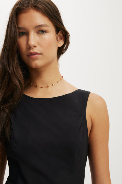 Hallie Drop Hem Mini Dress