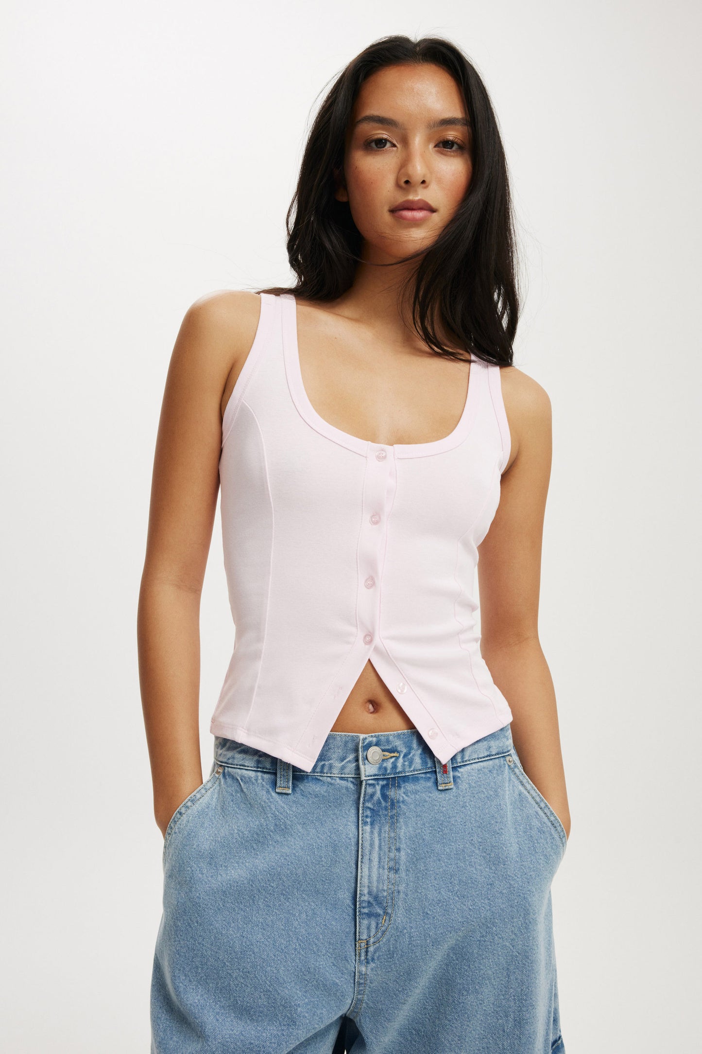 Lily Button Through Tank