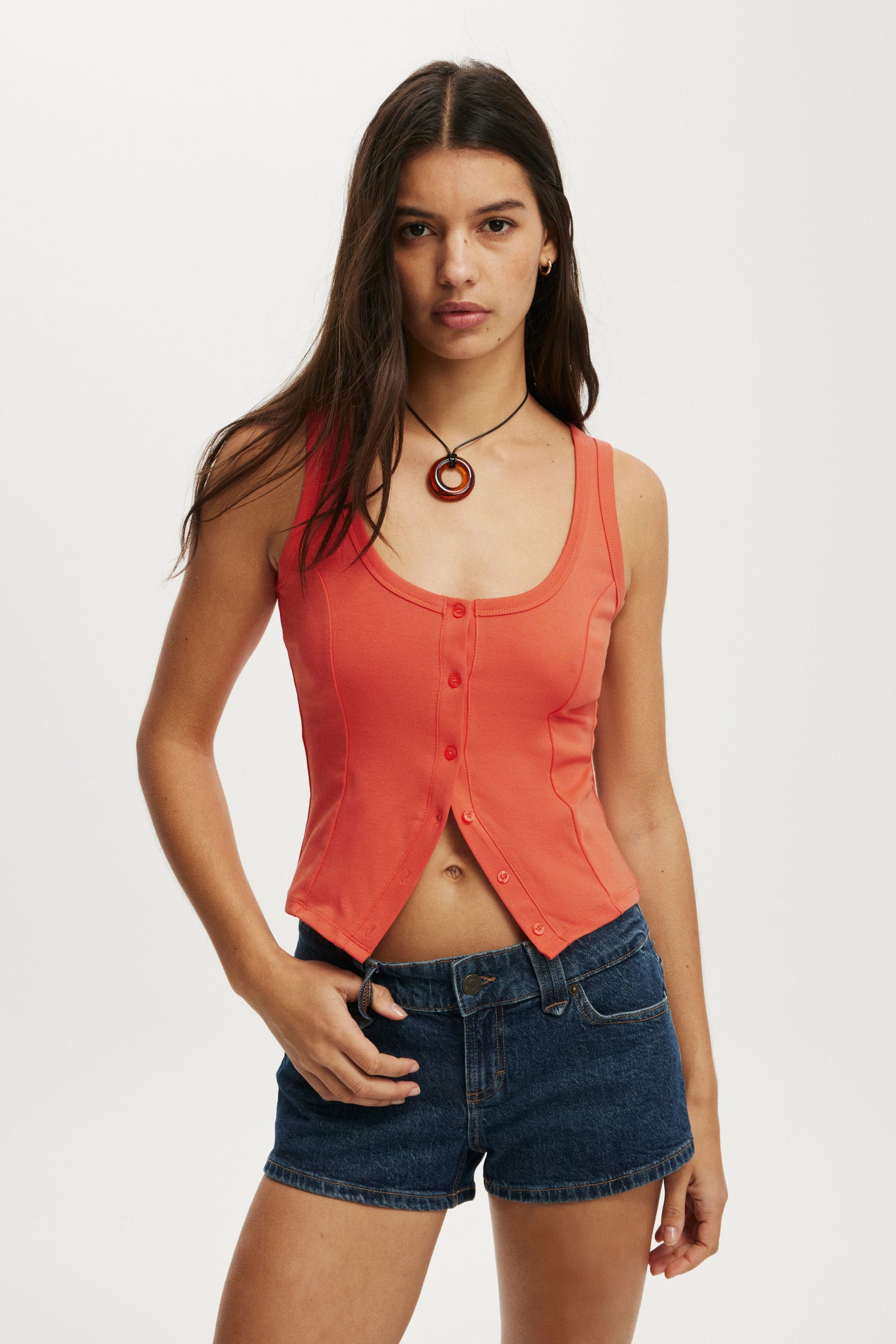 Lily Button Through Tank