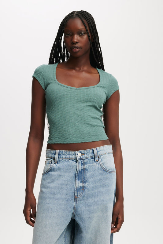 Hailey Textured Short Sleeve
