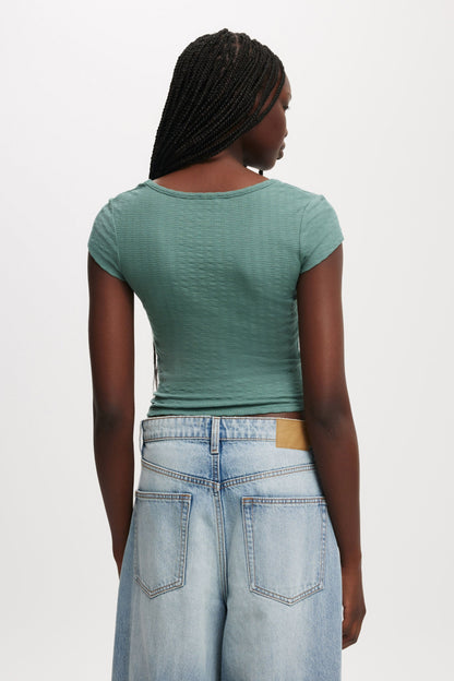 Hailey Textured Short Sleeve