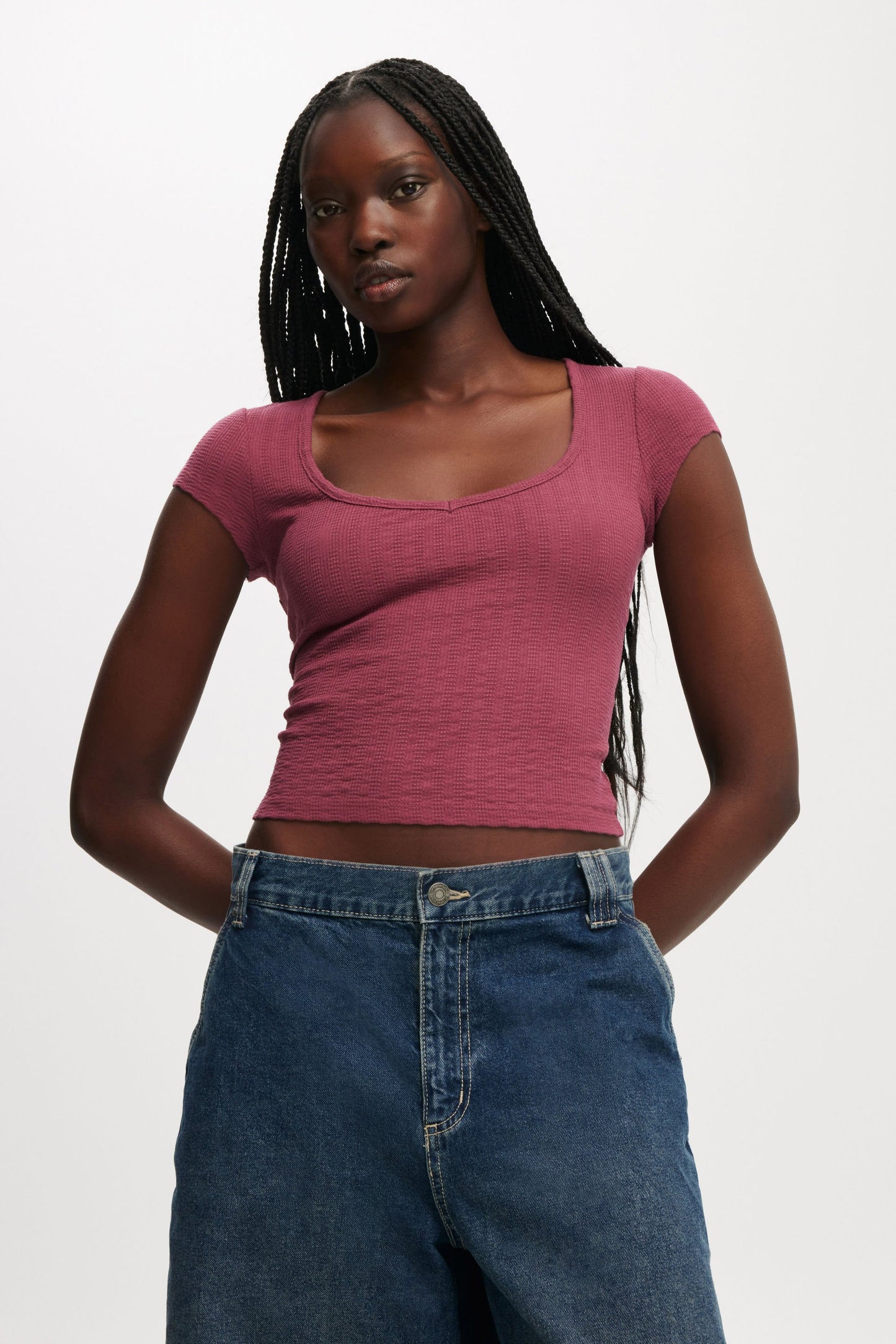 Hailey Textured Short Sleeve