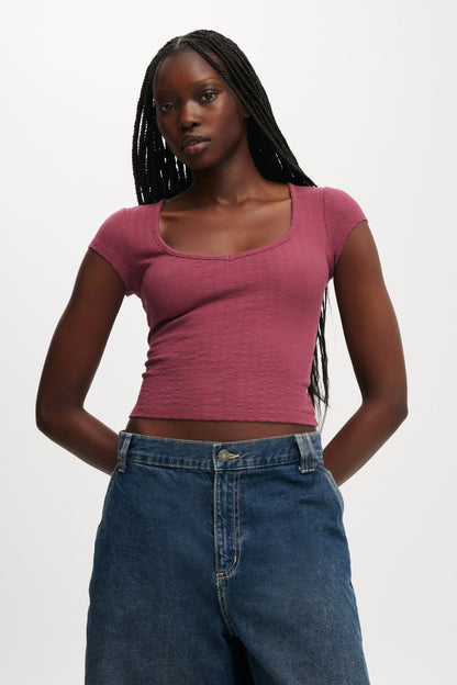 Hailey Textured Short Sleeve