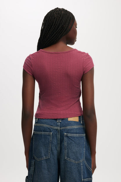 Hailey Textured Short Sleeve