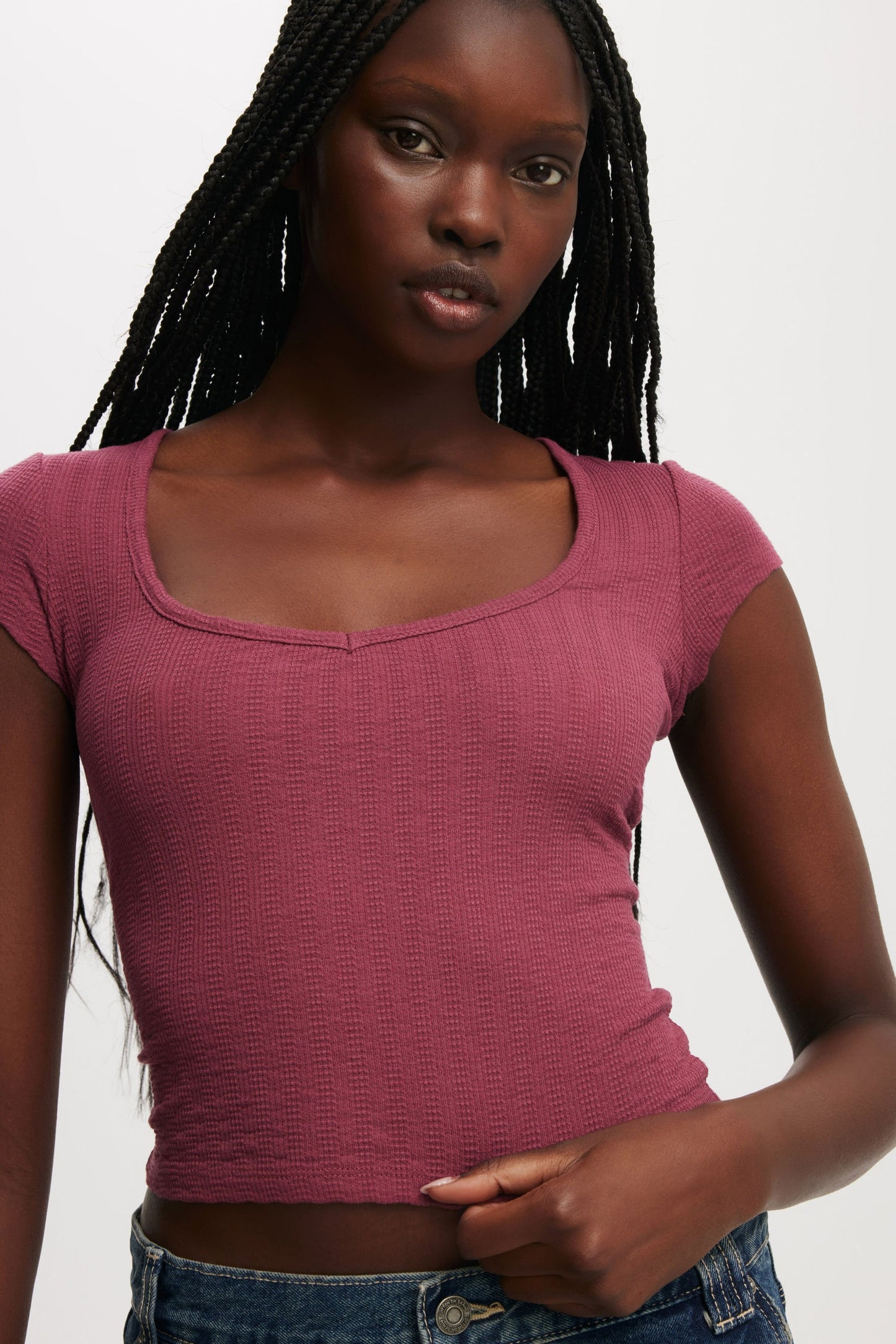 Hailey Textured Short Sleeve