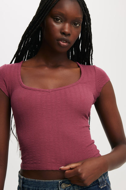 Hailey Textured Short Sleeve