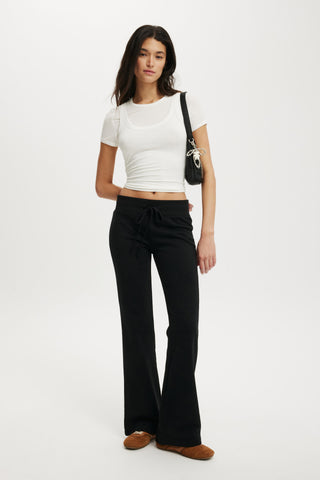Low Rise Bootleg Sweatpant
