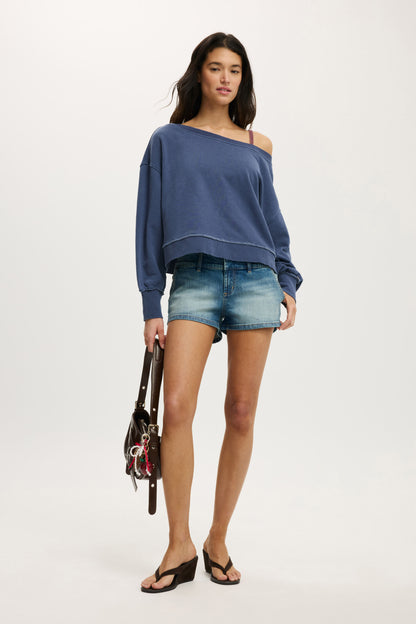 Off Shoulder Sweatshirt