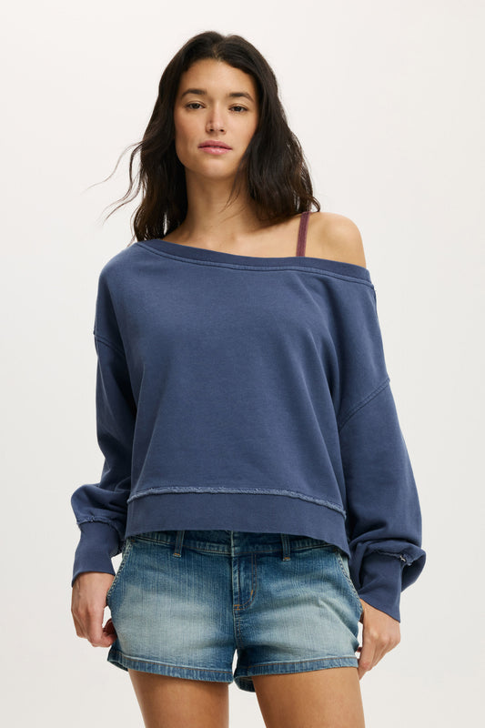 Off Shoulder Sweatshirt