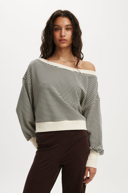 Off Shoulder Sweatshirt