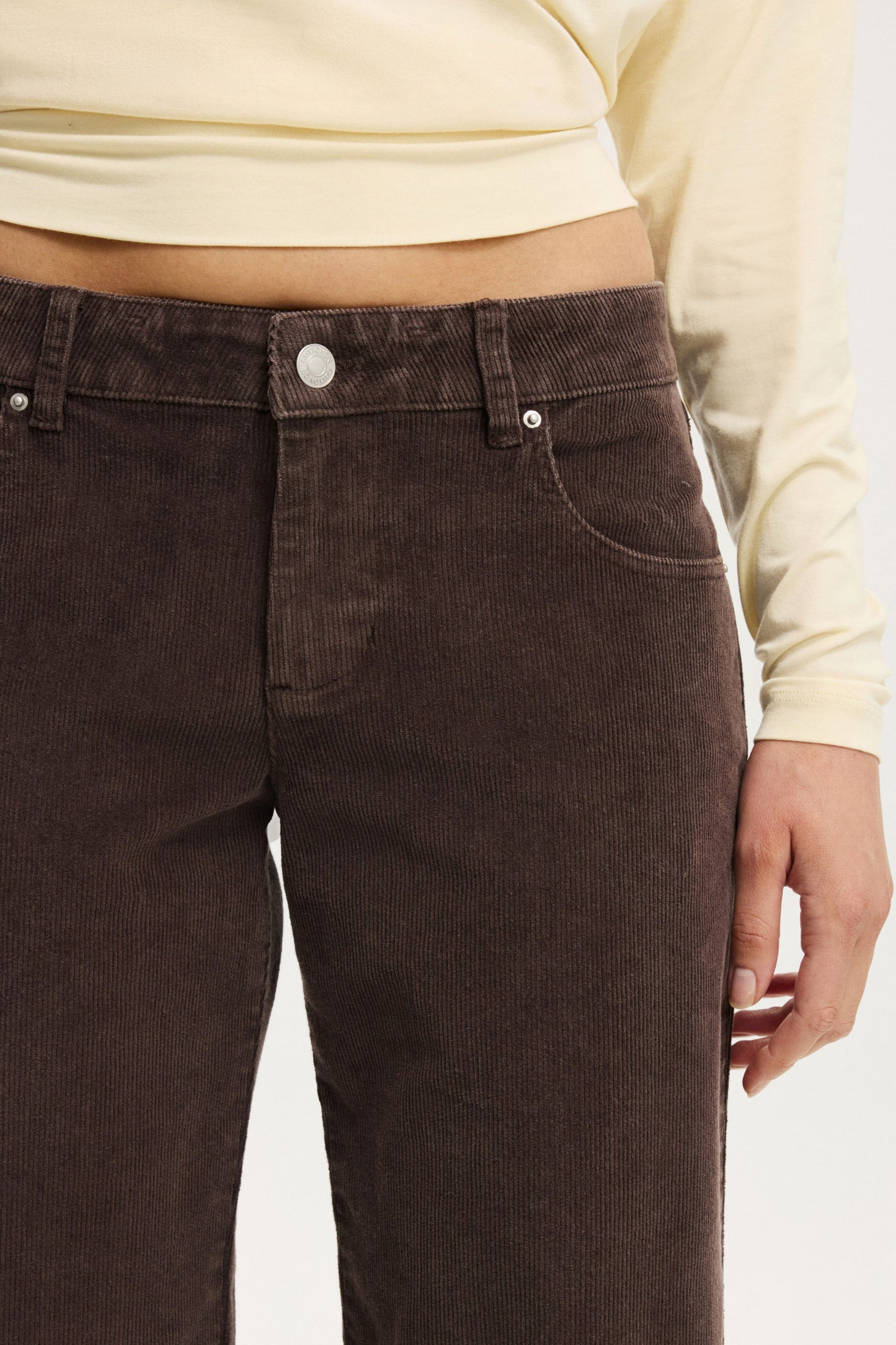 Low Rise Straight Cord Pant