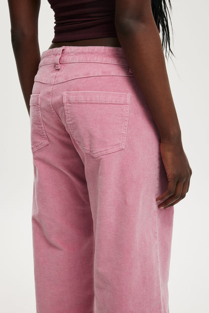 Low Rise Straight Cord Pant