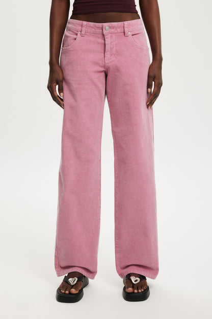Low Rise Straight Cord Pant