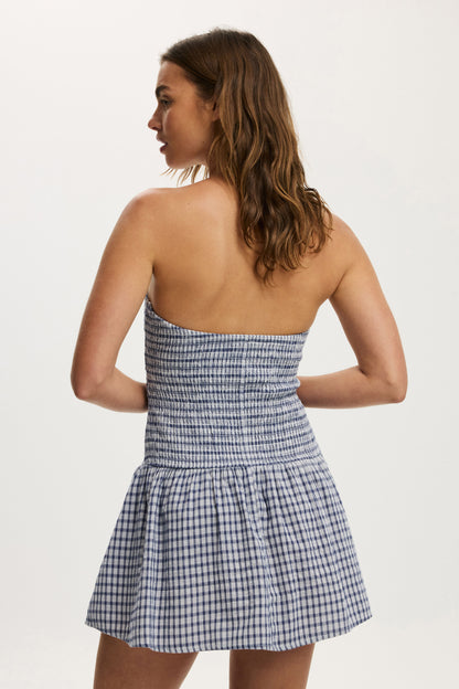 Shirred Tube Mini Dress