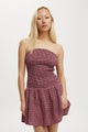 Shirred Tube Mini Dress
