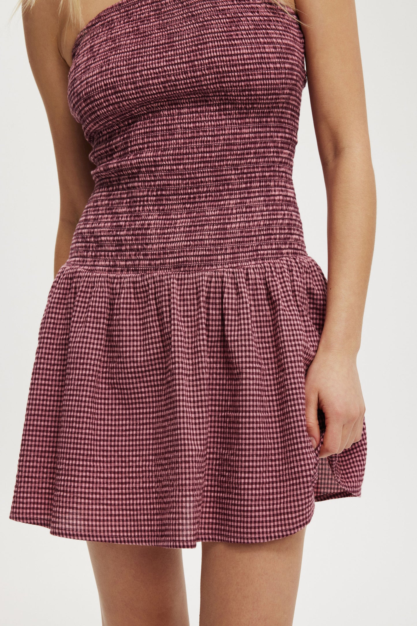 Shirred Tube Mini Dress