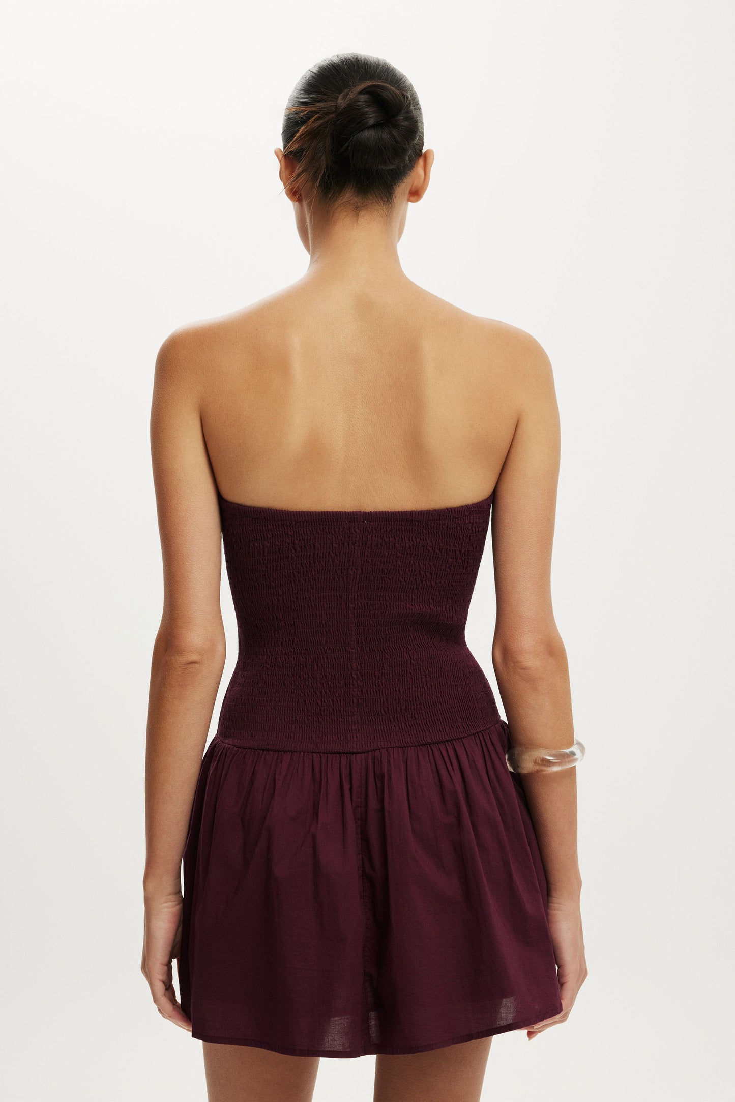 Shirred Tube Mini Dress