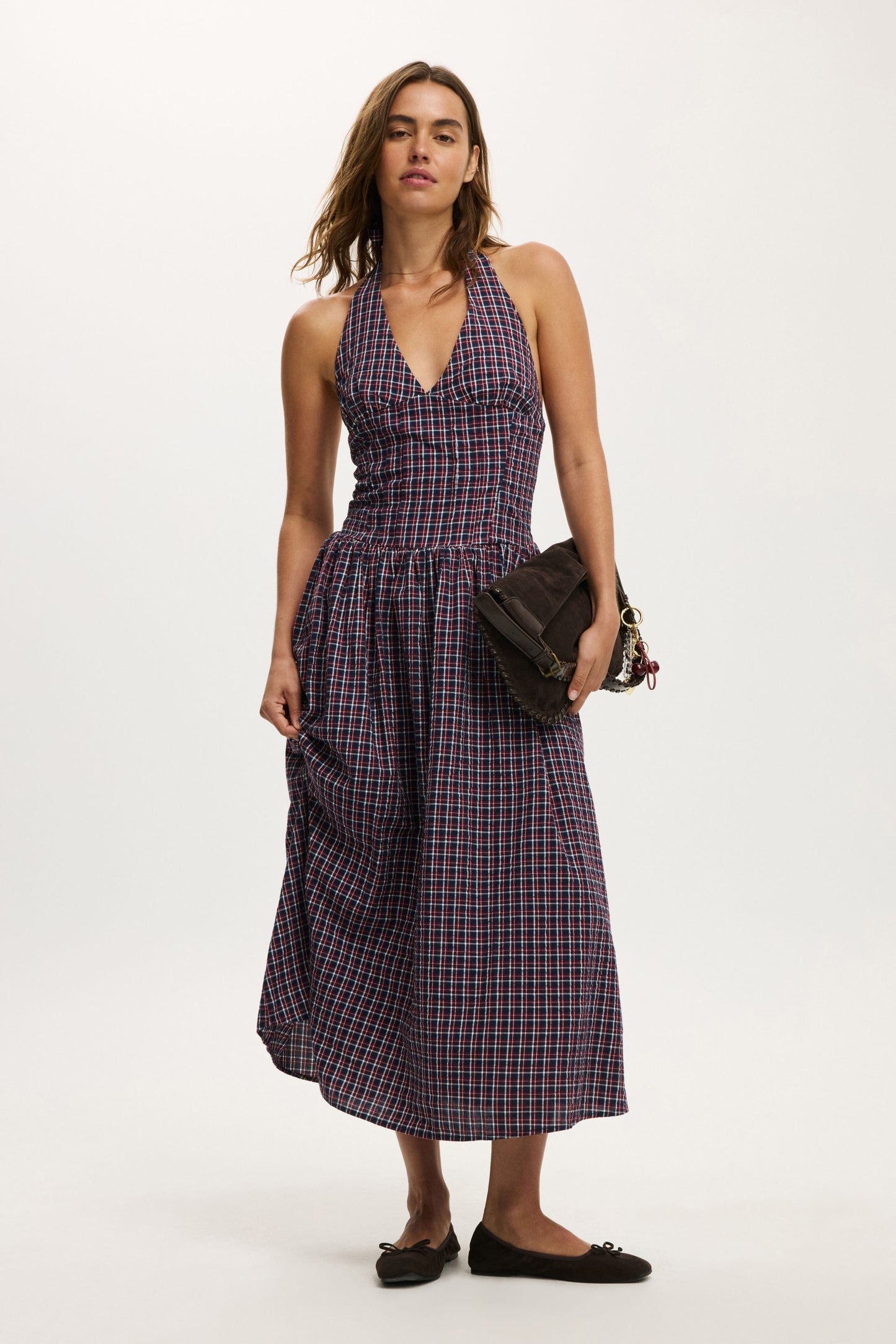 Kaity Halter Midi Dress