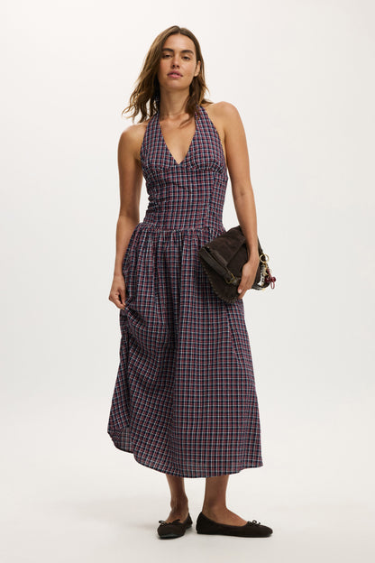 Kaity Halter Midi Dress
