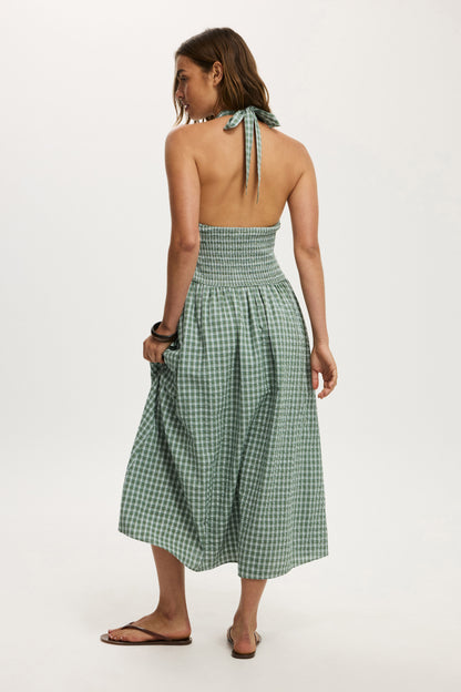 Kaity Halter Midi Dress