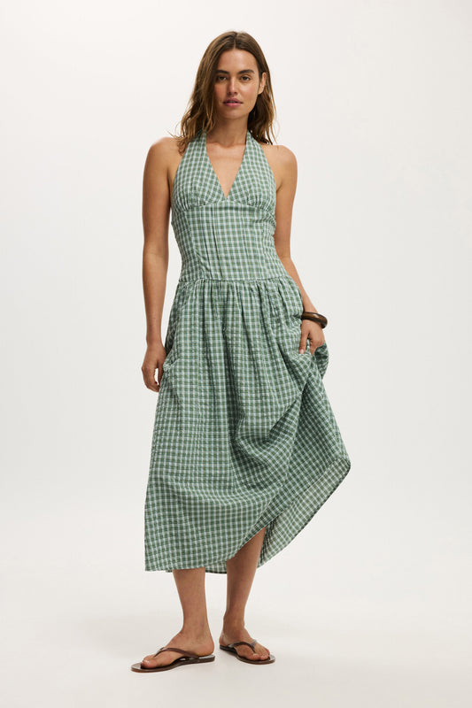 Kaity Halter Midi Dress