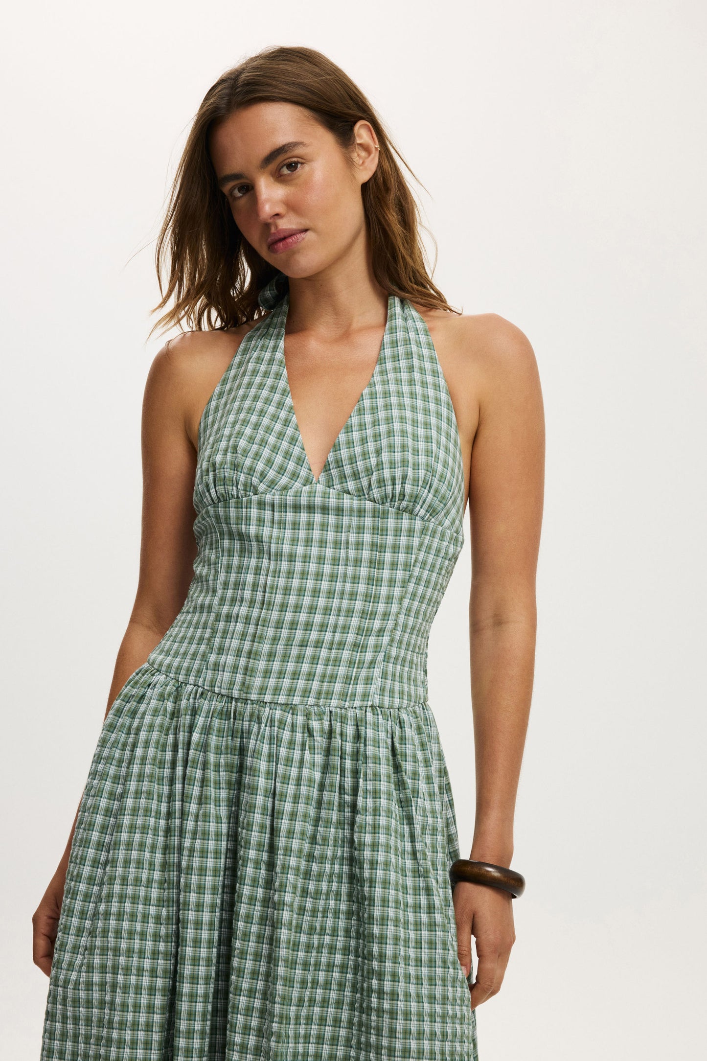 Kaity Halter Midi Dress