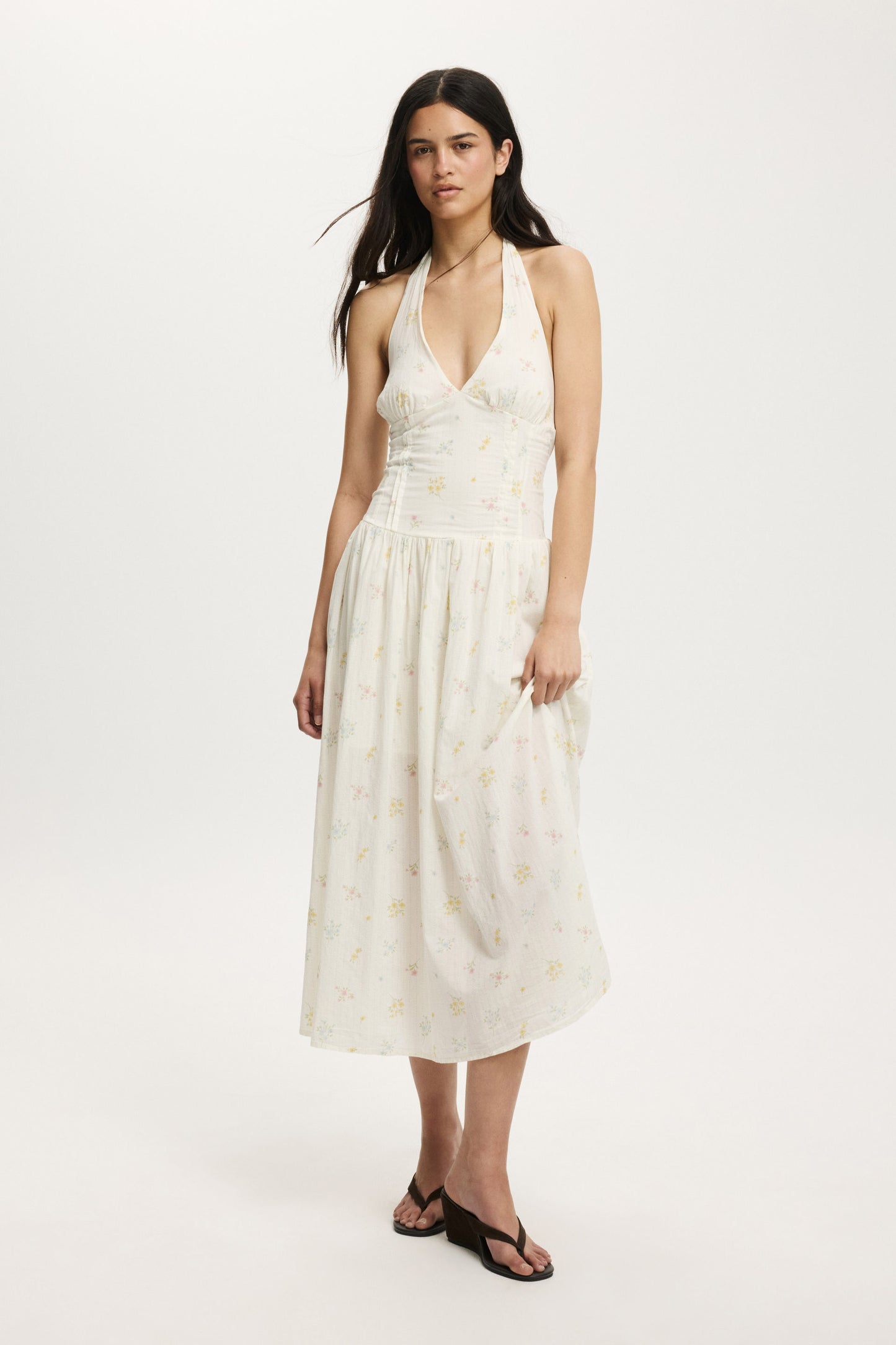 Kaity Halter Midi Dress