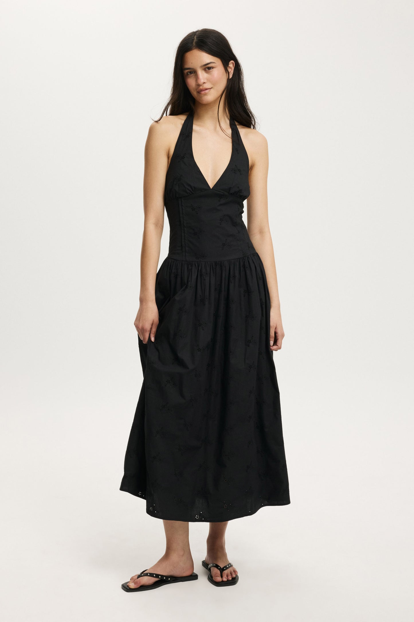 Kaity Halter Midi Dress