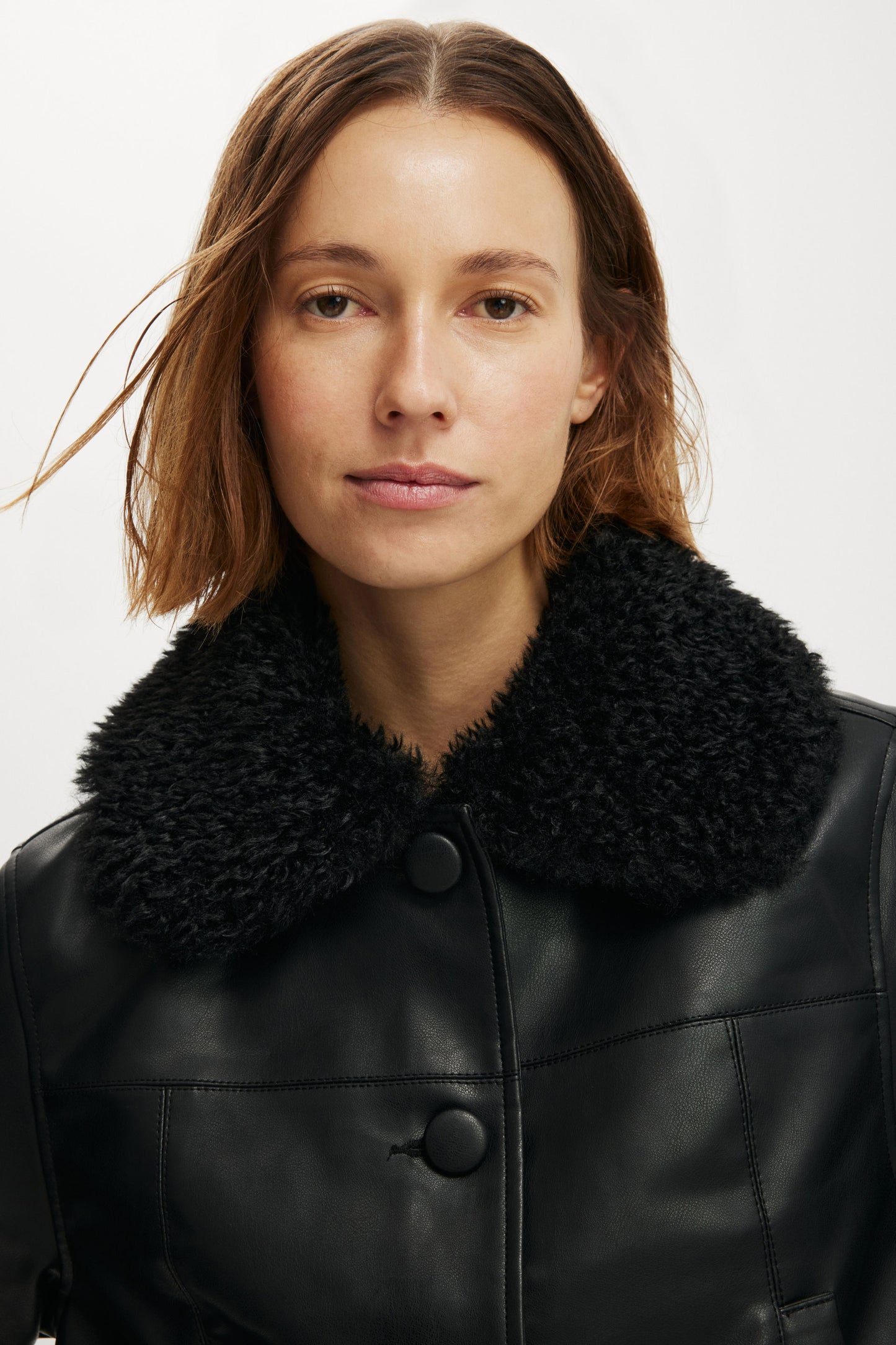 Peggy Faux Fur Trim Jacket