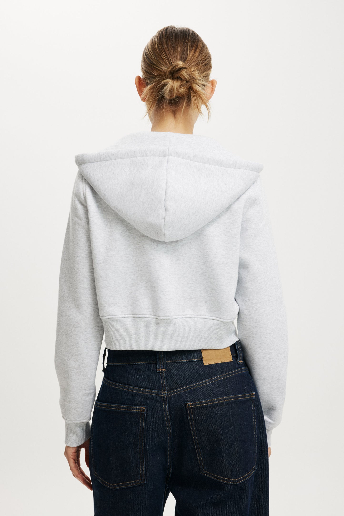 Premium Cropped Zip Through Hoodie