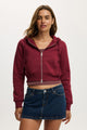 Premium Cropped Zip Through Hoodie
