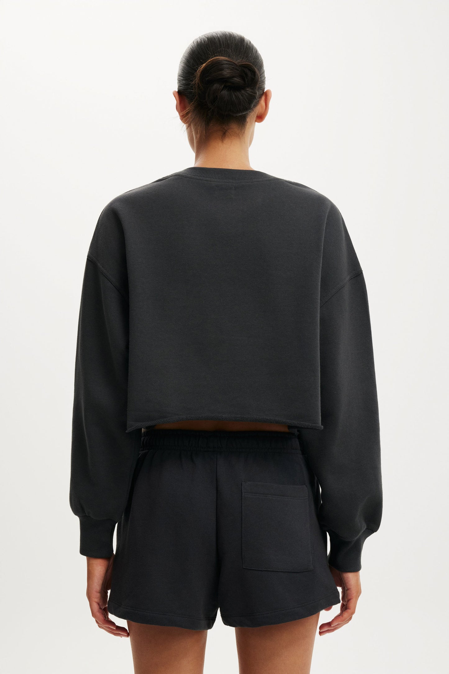 Cropped Fleece Sweatshirt