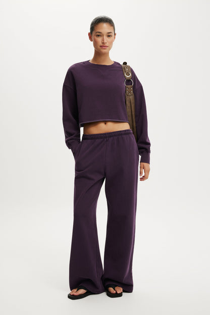 Cropped Fleece Sweatshirt