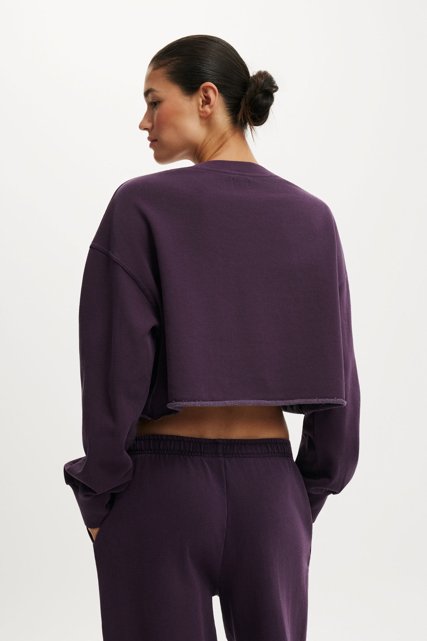 Cropped Fleece Sweatshirt