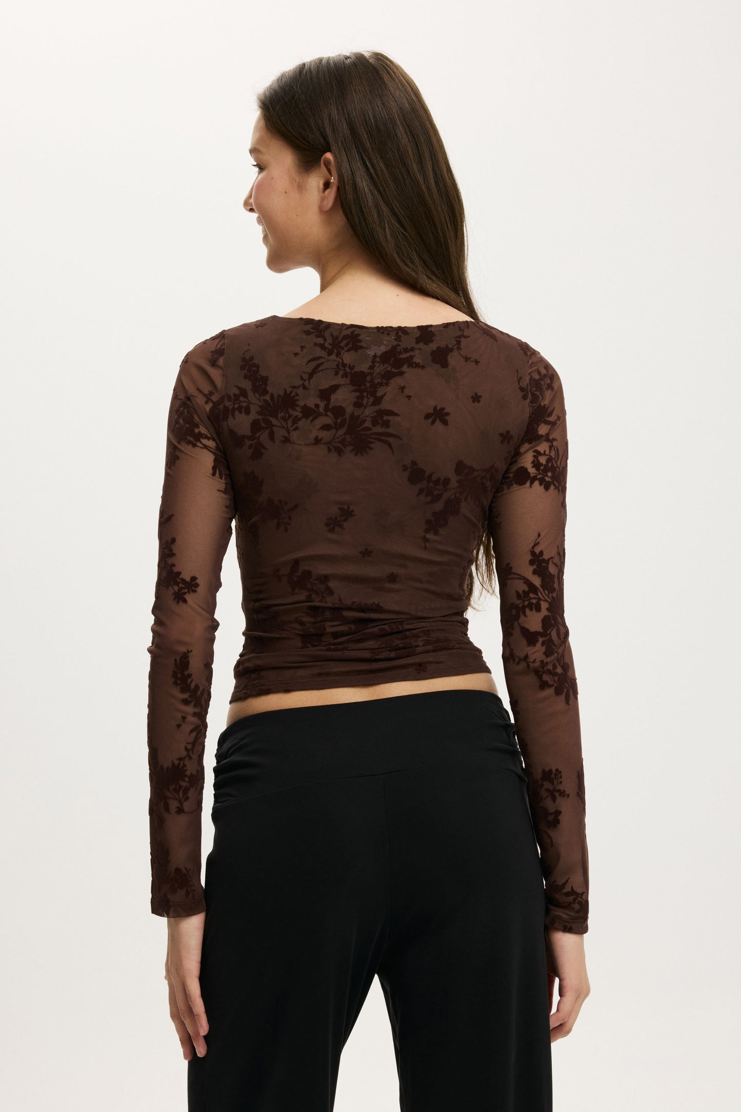 Ashley Mesh Long Sleeve Top