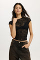 Ashley Mesh Short Sleeve Top
