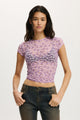 Ashley Mesh Short Sleeve Top