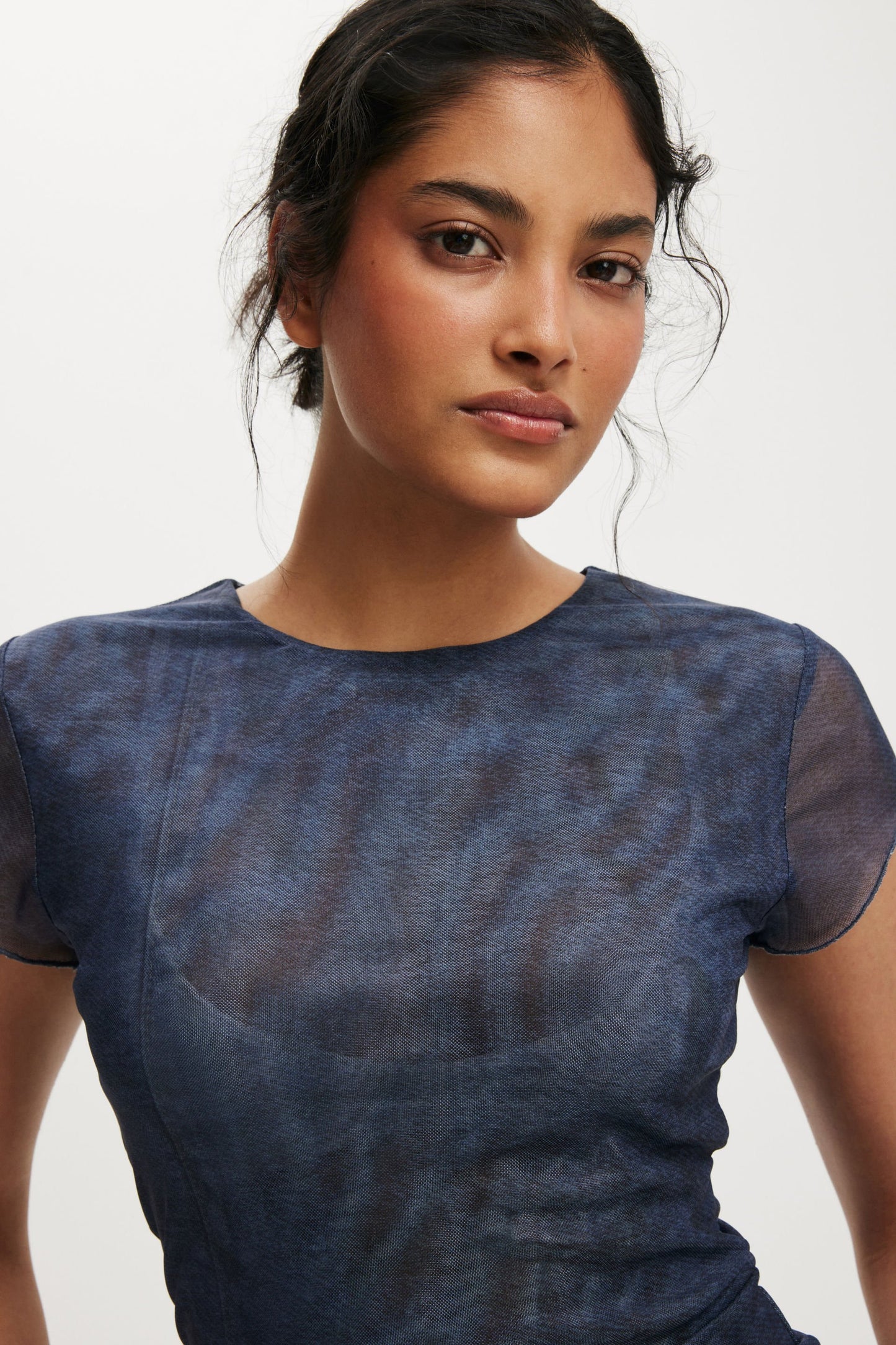 Ashley Mesh Short Sleeve Top