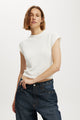 Textured Shortsleeve Knit Top