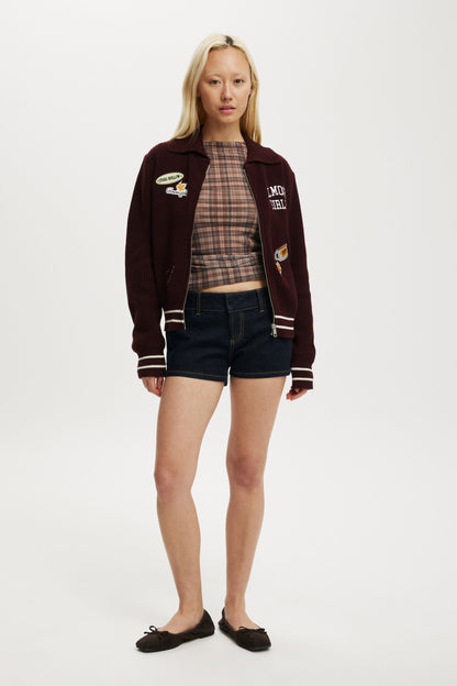 Cotton Gilmore Girls Knit Bomber