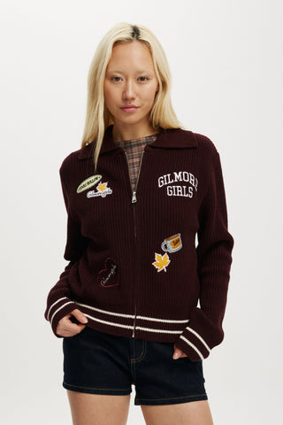 Cotton Gilmore Girls Knit Bomber