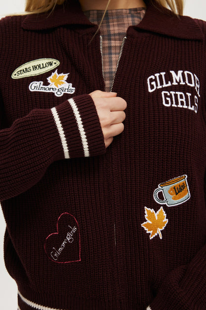 Cotton Gilmore Girls Knit Bomber